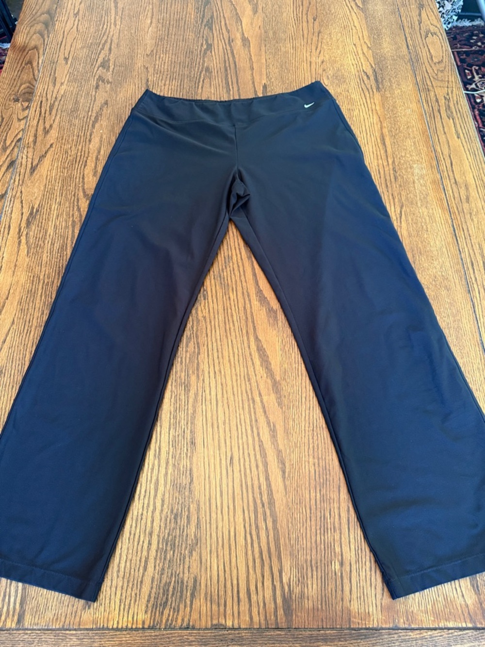 Nike Wide Leg Yoga Pants Black Lounge Athletic Stretch Women’s XL XXL